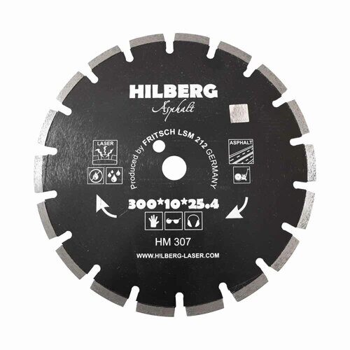 Диск алмазный отрезной 300*25,4 Hilberg Hard Materials Лазер асфальт HM307